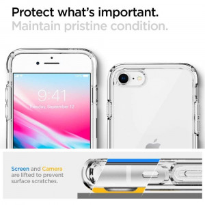 Husa telefon iPhone 7 / 8 / SE 2 / SE 2020 - Spigen Ultra Hybrid - Clear - Img 4