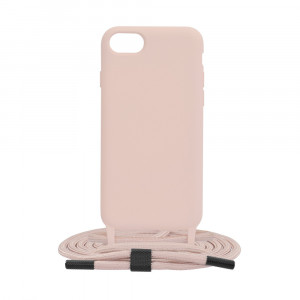 Husa telefon iPhone SE 2, SE 2020 / SE 3, SE 2022 - Techsuit Crossbody Lanyard - Pink - Img 1