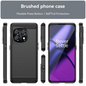 Husa telefon OnePlus 11 - Techsuit Carbon Silicone - Black - Img 4