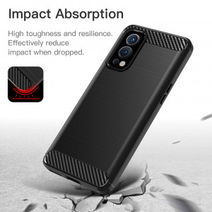 Husa telefon OnePlus Nord 2 5G - Techsuit Carbon Silicone - Black - Img 2