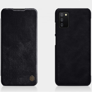 Husa telefon Samsung Galaxy A03s - Nillkin QIN Leather Case - Black - Img 4