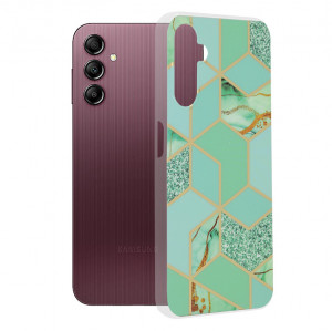 Husa telefon Samsung Galaxy A14 4G / A14 5G - Techsuit Marble Series - Green Hex - Img 1