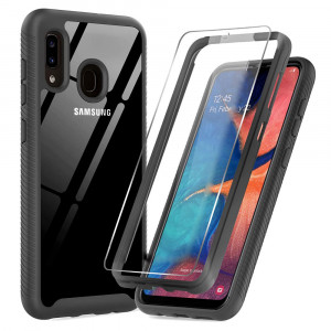 Husa telefon Samsung Galaxy A20e + Folie - Techsuit Defense360 Pro - Black - Img 1