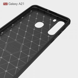 Husa telefon Samsung Galaxy A21 - Techsuit Carbon Silicone - Black - Img 4