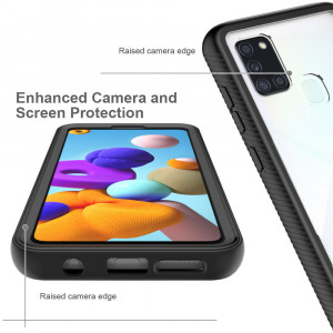 Husa telefon Samsung Galaxy A21s + Folie - Techsuit Defense360 Pro - Black - Img 3