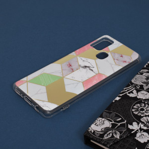 Husa telefon Samsung Galaxy A21s - Techsuit Marble Series - Purple Hex - Img 4
