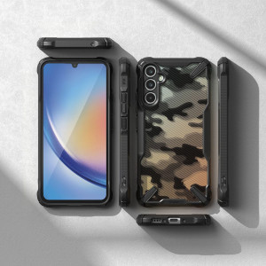Husa telefon Samsung Galaxy A34 5G - Ringke Fusion X Design - Camo Black - Img 3