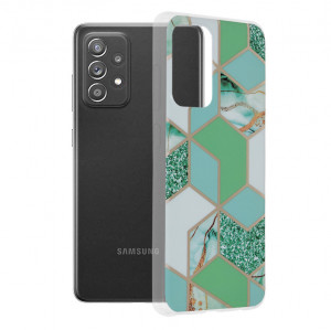 Husa telefon Samsung Galaxy A52 4G / A52 5G / A52s 5G - Techsuit Marble Series - Green Hex - Img 1