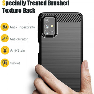 Husa telefon Samsung Galaxy M31s - Techsuit Carbon Silicone - Black - Img 3