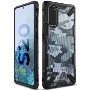 Husa telefon Samsung Galaxy S20 4G / S20 5G - Ringke Fusion X Design - Camo Black - Img 2