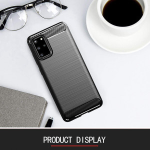 Husa telefon Samsung Galaxy S20 Plus 4G / S20 Plus 5G - Techsuit Carbon Silicone - Black - Img 4