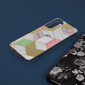 Husa telefon Samsung Galaxy S21 FE 5G - Techsuit Marble Series - Purple Hex - Img 4