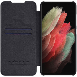 Husa telefon Samsung Galaxy S22 Ultra 5G - Nillkin QIN Leather Pro Case - Black - Img 2
