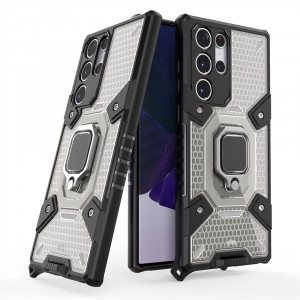 Husa telefon Samsung Galaxy S22 Ultra 5G - Techsuit Honeycomb Armor - Black - Img 1