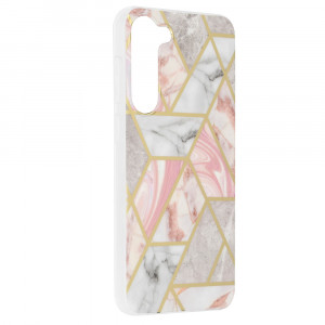 Husa telefon Samsung Galaxy S23 Plus - Techsuit Marble Series - Pink Hex - Img 2
