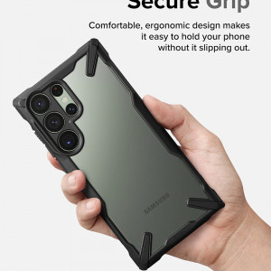 Husa telefon Samsung Galaxy S23 Ultra - Ringke Fusion X Design - Camo Black - Img 3