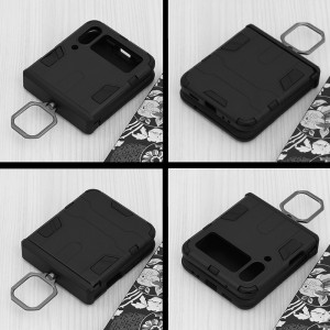 Husa telefon Samsung Galaxy Z Flip4 - Techsuit Silicone Shield - Black - Img 3