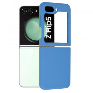 Husa telefon Samsung Galaxy Z Flip5 - Techsuit Soft Edge Silicone - Denim Blue - Img 3