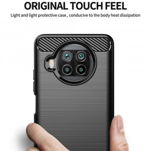 Husa telefon Xiaomi Mi 10T Lite 5G - Techsuit Carbon Silicone - Black - Img 4