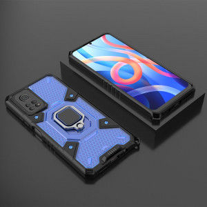 Husa telefon Xiaomi Poco M4 Pro 5G - Techsuit Honeycomb Armor - Blue - Img 4