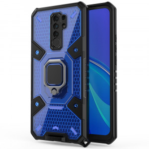 Husa telefon Xiaomi Redmi 9 - Techsuit Honeycomb Armor - Blue - Img 1