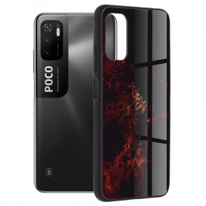 Husa telefon Xiaomi Redmi Note 10 5G / Poco M3 Pro 5G - Techsuit Glaze Series - Red Nebula - Img 1