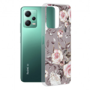 Husa telefon Xiaomi Redmi Note 12 5G / Poco X5 - Techsuit Marble Series - Bloom of Ruth Gray - Img 1