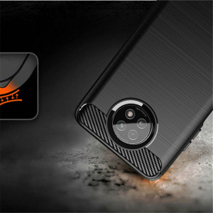 Husa telefon Xiaomi Redmi Note 9T 5G - Techsuit Carbon Silicone - Black - Img 4
