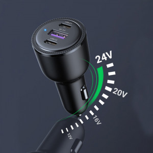 Incarcator Auto 2xType-C, USB, 69W - Ugreen (20467) - Black - Img 3