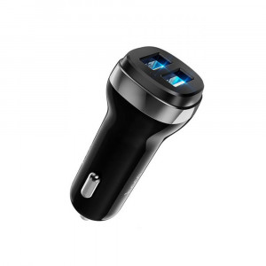 Incarcator Auto 2xUSB, 12W, 2.4A - Hoco Superior (Z40) - Black - Img 2