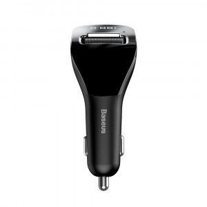 Incarcator Auto Cu Modulator FM 2xUSB 15W 2A - Baseus F40 (CCF40-01) - Black - Img 2