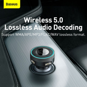 Incarcator Auto cu Modulator FM 2xUSB, 3.4A - Baseus Enjoy (CCLH-01) - Black - Img 3