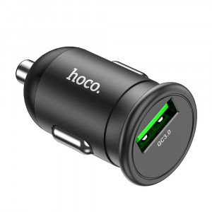 Incarcator Auto USB-A, QC 3.0, 18W, 3A - Hoco (Z43 Mighty) - Black - Img 3