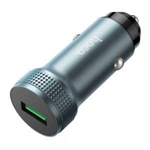 Incarcator de Smartphone pentru Masina Fast Charging, 18W - Hoco (Z49A) - Metal Gray - Img 3