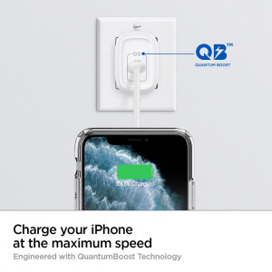 Incarcator Priza Type-C PD 20W, 3A - Spigen Power Arc (PE2009EU) - White - Img 3