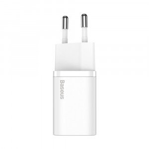 Incarcator Priza Type-C PD20W + Cablu Lightning - Baseus Super Si (TZCCSUP-B02) - White - Img 2