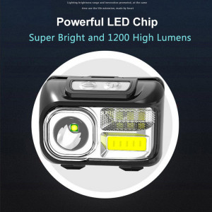 Lanterna Cap XPG, COB, LED, 5 Culori - Techsuit (HL-B-02) - Black - Img 4
