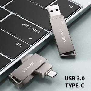 Stick de Memorie USB, Type-C 128GB - USAMS (US-ZB201) - Iron Gray - Img 4
