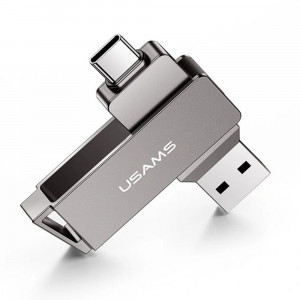 Stick de Memorie USB, Type-C 256GB - USAMS (US-ZB202) - Iron Gray - Img 1