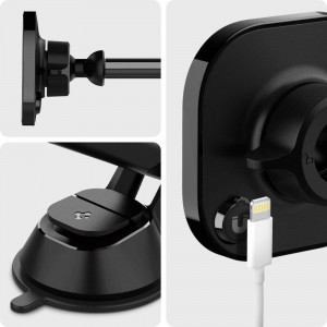 Suport Auto Magnetic Bord / Parbriz - Spigen MagSafe Compatible (ITS35) - Black - Img 2