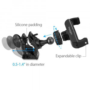 Suport Bicicleta Telefon - Spigen Elastic Grip (A250) - Black - Img 2