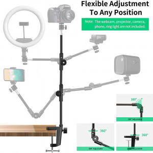 Suport Birou Multifunctional - Techsuit Adjustable Arm Mount (GT4) - Black - Img 2