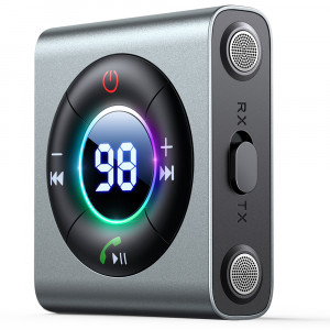 Transmitator/receptor audio cu Display Digital - JoyRoom (JR-CB2) - Gray - Img 2