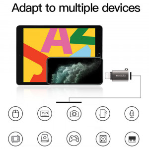 Adaptor OTG USB 3.0 la Lightning 480Mbps - Yesido (GS14) - Black - Img 3