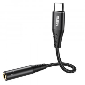 Adaptor Type-C la Jack - ESR - Black - Img 1