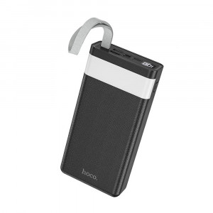 Baterie Externa 30000mAh, 2xUSB, Micro-USB, Type-C, Lightning - Hoco Powerful (J73) - Black - Img 3