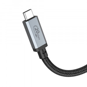 Cablu de Date Type-C la Type-C 100W, 5A, 4K@60Hz, 2m - Hoco (US05) - Black - Img 2