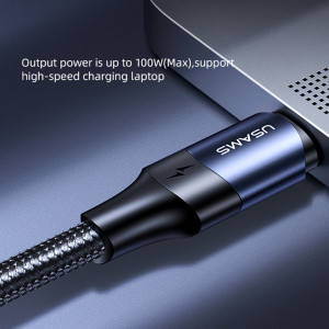 Cablu de Date Type-C la Type-C 100W, PD, Fast Charge, 1.2m - USAMS U71 (US-SJ524) - Black - Img 4