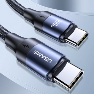 Cablu de Date Type-C la Type-C 100W, PD, Fast Charge, 2m - USAMS U71 (US-SJ525) - Black - Img 4