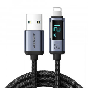 Cablu de date USB la Lightning 2.4A, 1.2m - JoyRoom (S-AL012A16) - Black - Img 1